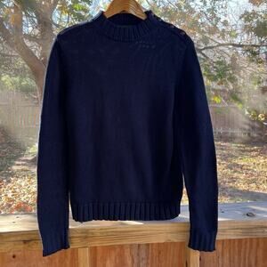 Lauren Ralph Lauren Women's Vintage Navy Pullover Sweater Size M